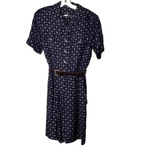 Vtg 80s Cimmaron Geometric Rayon Wide Leg Palazzo Jumpsuit Romper 5/6 USA